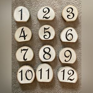Hand made - Wedding - Party - Table Numbers - Wooden - Rustic